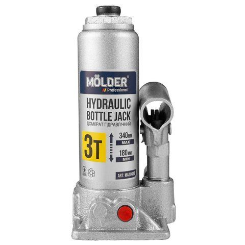 Домкрат гідравлічний пляшковий 3т 180-340мм в кейсі Molder MA29035 MA29035 фото