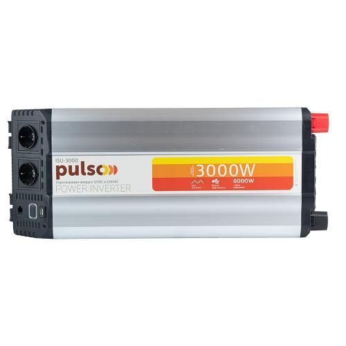 Перетворювач напруги 12V-220V 3000W Pulso ISU-3000 LCD USB-5VDC2.0A синусоїдна хвиля ISU-3000 фото