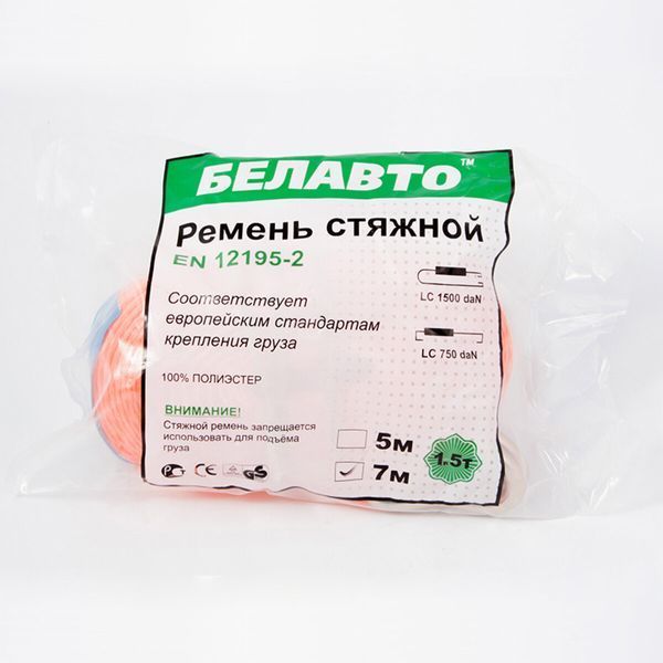Стяжний ремінь 1,5т 7м Белавто BC15-7 BC15-7 фото