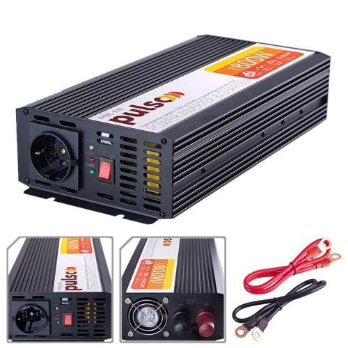 Преобразователь напряжения с Зарядным устройством 12V-220V 800W 10A Pulso IMBC-810 IMBC-810 фото
