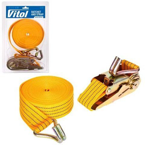Ремінь стяжний 2.5т 47мм х 10м Vitol ST-213-10 OR ST 213-10 OR фото