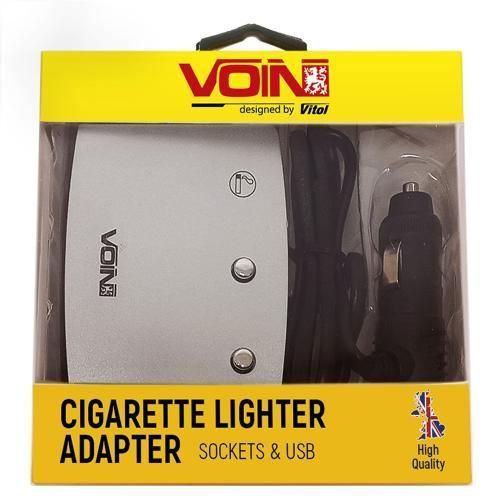 Розгалужувач прикурювача 3 виходи, USB 12-24V VOIN SC-3005 SC-3005 фото