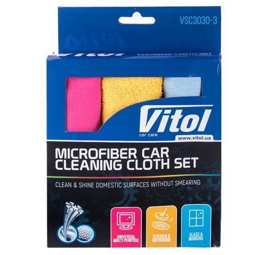 Набір ганчірок мікрофібра Vitol VSC3030-3 VSC3030-3 фото Набір ганчірок мікрофібра Vitol VSC3030-3 VSC3030-3 фото