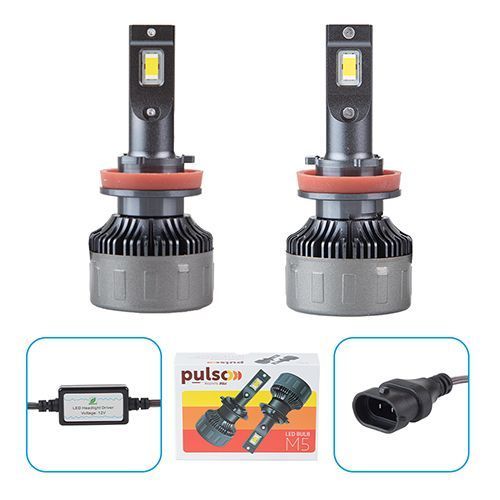 Лампы LED PULSO M5 H8/H9/H11/H16 9-16v 2x70w 16000Lm 6500K M5 H8/H9/H11/H16 фото