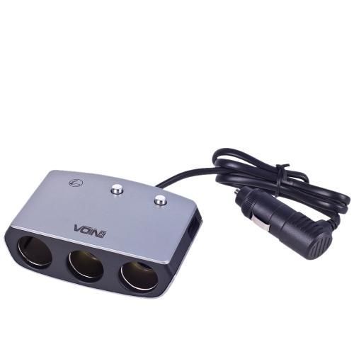 Розгалужувач прикурювача 3 виходи, USB 12-24V VOIN SC-3005 SC-3005 фото