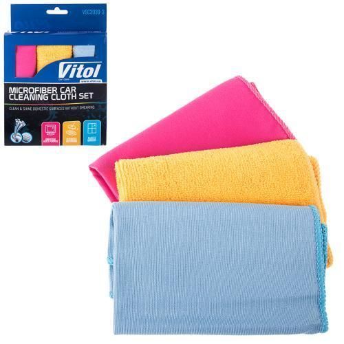 Набір ганчірок мікрофібра Vitol VSC3030-3 VSC3030-3 фото Набір ганчірок мікрофібра Vitol VSC3030-3 VSC3030-3 фото