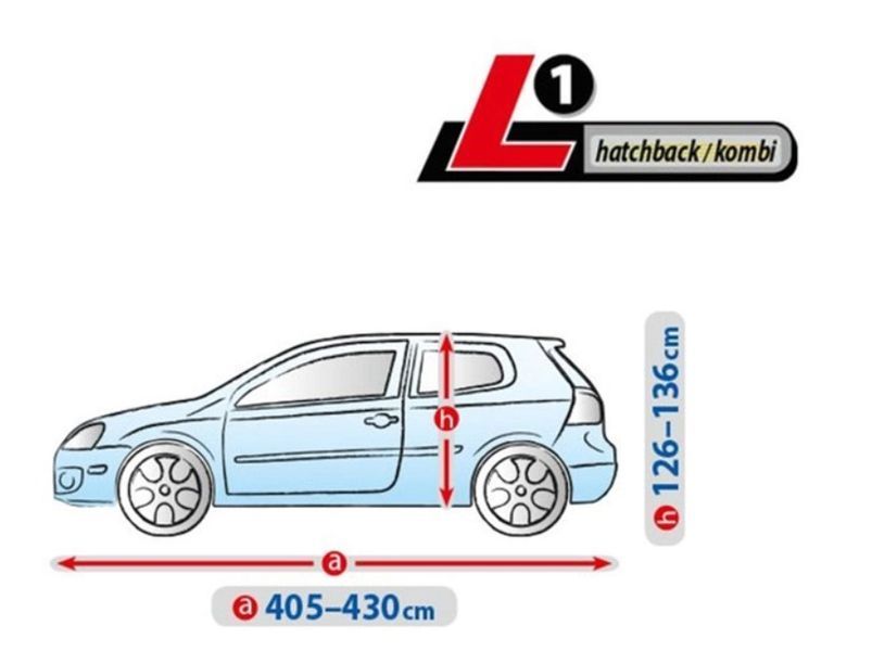 Тент на автомобіль Hatchback, Kombi L 430х165x136 см Basic Garage KEGEL 5-3956-241-3021 5-3956-241-3021 фото