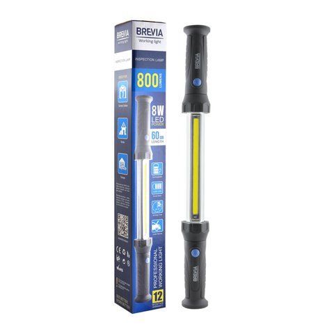 Професійна інспекційна лампа Brevia 11420 LED 60 см 8 W COB 800 lm 2200 mAh Power Bank 11420 фото