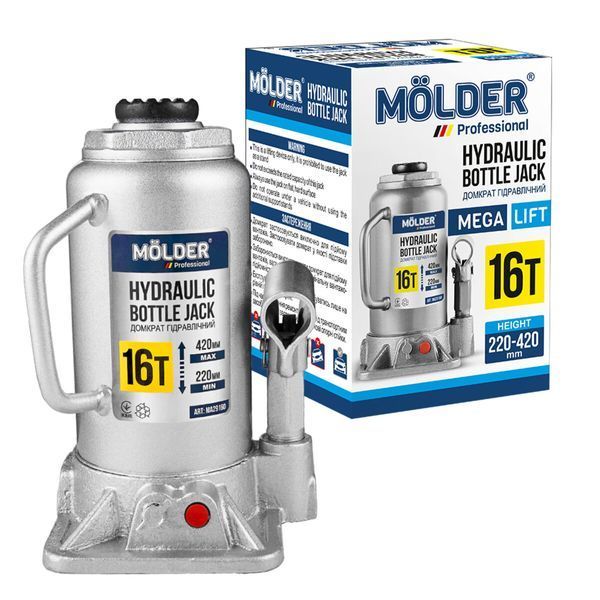 Домкрат гидравлический бутылочный 16т 220-420мм Molder MA29160 MA29160 фото