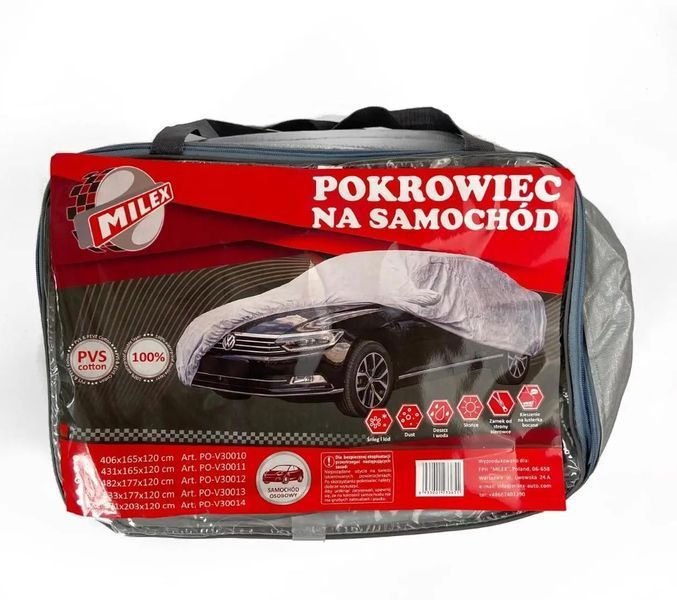 Тент чохол на автомобіль седан з підкладкою 533x178x120 см Milex PO-V30013 XL PO-V30013 XL фото