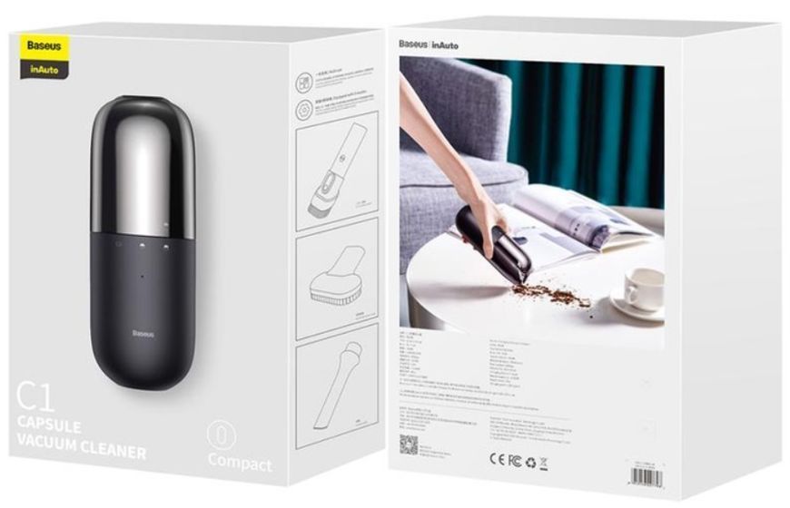 Автопылесос аккумуляторный Baseus C1 45W Type-C (CRXCQC1-01) CRXCQC1-01 фото