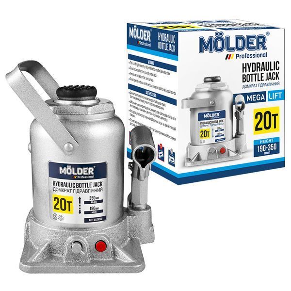 Домкрат гидравлический бутылочный 20т 190-350мм Molder MA29200 MA29200 фото