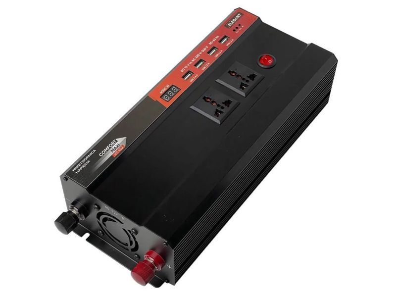 Перетворювач напруги (інвертор) 12V-220V 2000W Elegant 101 402 El 101 402 фото