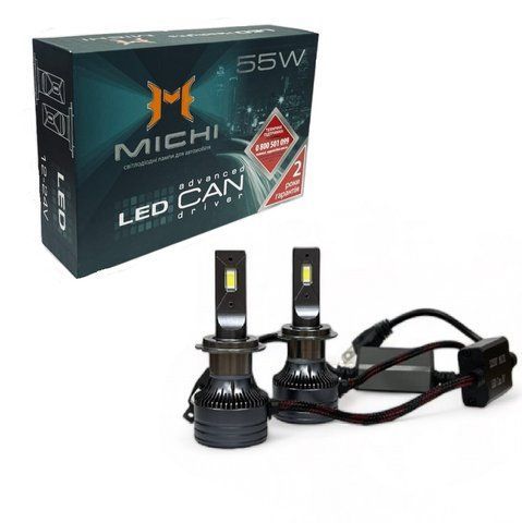 Світлодіодні LED лампи 12-24V 55W MICHI MI LED Can H7 5500K MI LED Can H7 55W фото
