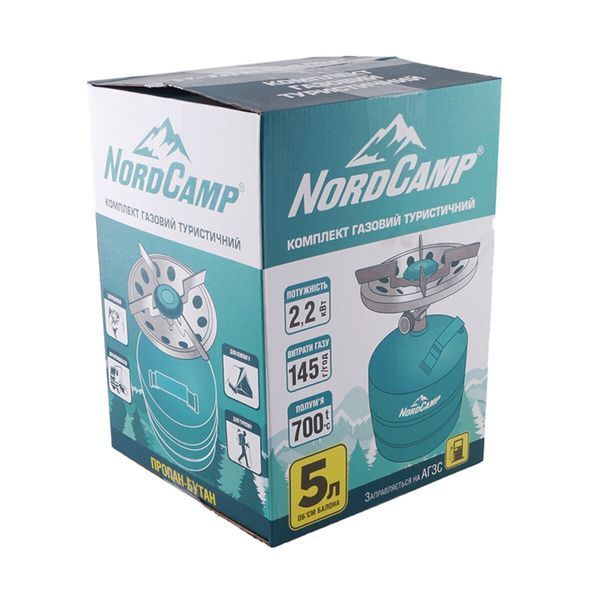 Газовый баллон 5л Nord Camp NC05500 с горелкой (конфоркой) NC05500 фото