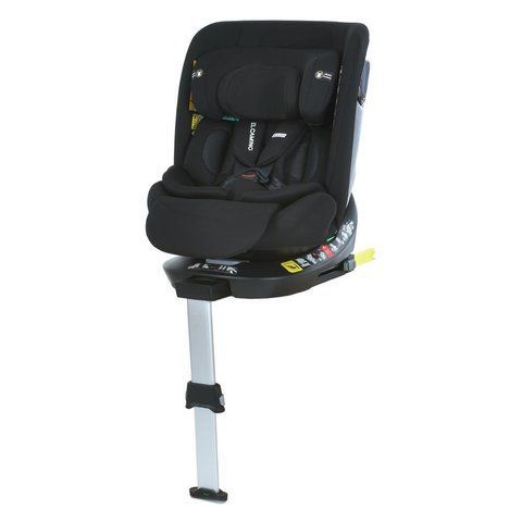 Автокрісло ME 1189 i-HOLD+ Black дитяче, i-SIZE R129, фаза 1,2 (зріст дит.40-150см), опорна нога, isofix, поворот 360, чорний ME 1189 i-HOLD+ Black фото