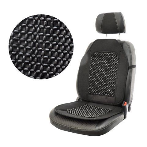 Накидка на сидіння масажер чорна тканина + кісточка 47х100см Elegant MAX 100 652 EL 100 652 фото