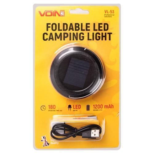 Фонарь для кемпинга VOIN VL-53 Power Bank 1200mAh, солнечная панель VL-53 фото