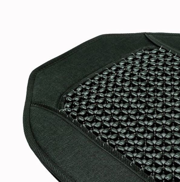 Накидка на сидіння масажер чорна тканина + кісточка 47х100см Elegant MAX 100 652 EL 100 652 фото