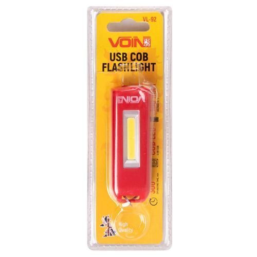 Ліхтарик-брелок VOIN VL-92, 0,5W-COB АКБ100mAh VL-92 фото